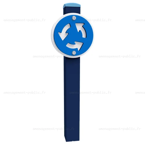Panneau de circulation Rond point pour circuits et parcours enfants